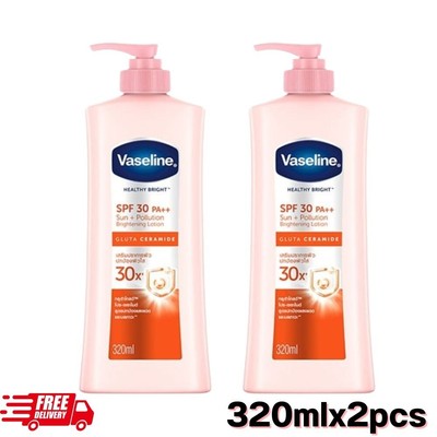 Vaseline Healthy Bright Sun & Pollution Protection SPF30 PA+++320ml.x2pcs