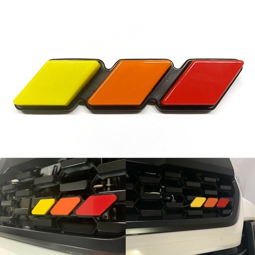 Tri-Color Grille Badge Emblem Car Accessories For Toyota Tacoma TRD Tundra RAV4