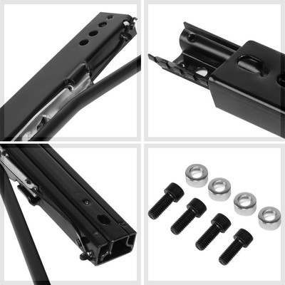 Fits Racing Bucket Seat Bottom/Side Mount Adapters Dual Lock Sliders Universal