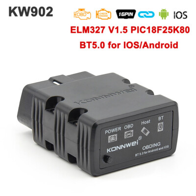 KW902 ELM327 Bluetooth5.0 OBDII OBD2 Auto Car Diagnostic Scanner for Android iOS