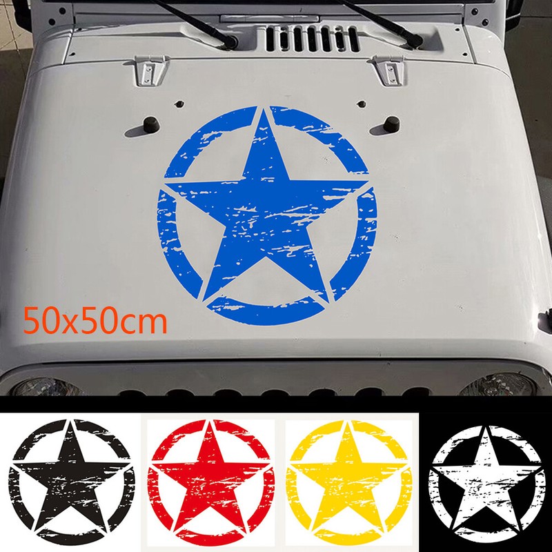 Graphic Off Road Vinyl Auto Decal Army Star Car Hood Sticker For
