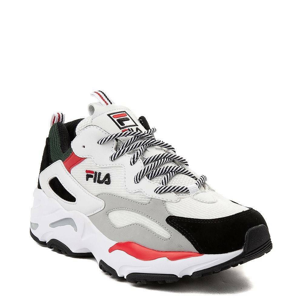 Fila Ray Tracer Athletic Sneaker White Black Red NEW Mens | eBay