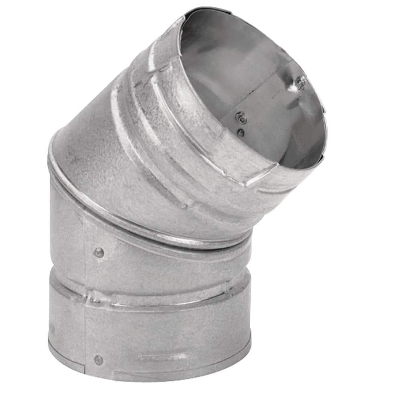 DuraVent Chimney Stove Pipe Adjustable Venting Inserts 4 Inch 45 Degree Elbow