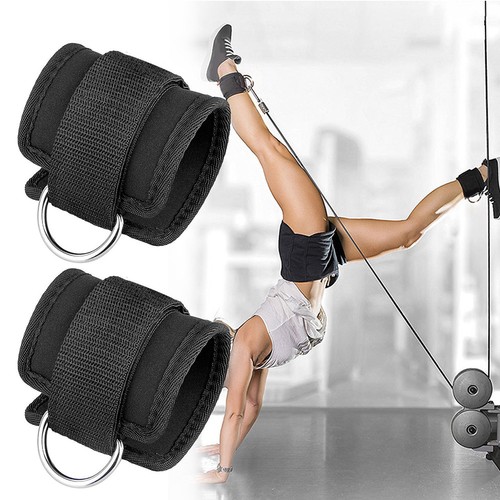BUKA Ankle D-ring Strap Thigh Leg Pulley Cable Attachment Gym Weight Lifting