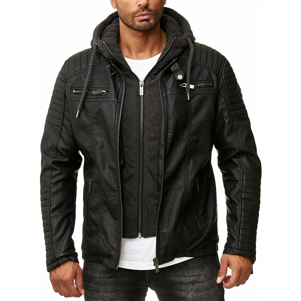 CIPO & BAXX REDBRIDGE BY CIPO & BAXX AUCKLAND HERREN BIKER LEDER JACKE M6013H ALLE GR. NEU