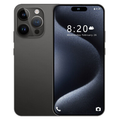 NEW i15 Pro Max Smartphone 128GB Unlocked Android13 Dual SIM Cheap Phone 6800mAh