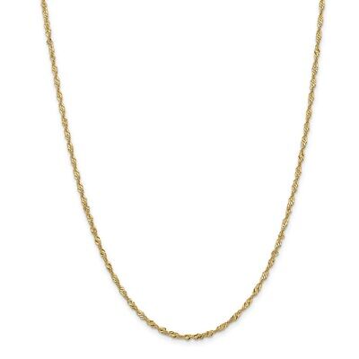 Pre-owned Superdealsforeverything Real 14kt Yellow Gold 1.9mm Singapore Chain; 16 Inch; Lobster Clasp