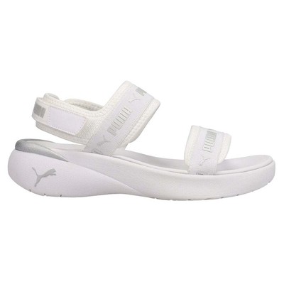 

Повседневные сандалии Puma Sportie Logo Strappy Womens Size 9 M 38117202, Белый, Puma Sportie Logo Strappy