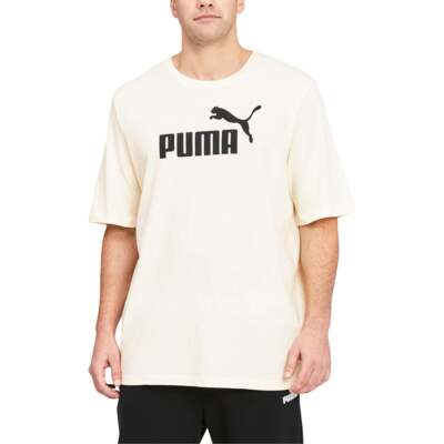 

Футболка Puma Ess Logo с круглым вырезом и короткими рукавами, большие высокие мужские размеры , спортивные, Off white, Puma Ess Logo Crew Neck Short Sleeve T-Shirt Big Tall