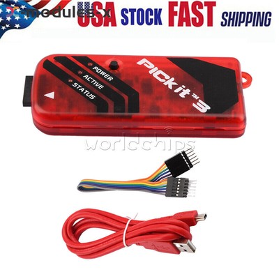 PICkit3 Microchip Original MPLAB PICkit 3 PIC In-Circuit Debugger Programmer US