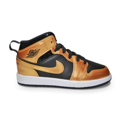 

Кроссовки Nike Air Jordan 1 Mid SE для юниоров — DR6967 071 — черный металлик, золото, белый, air jordan 1 mid