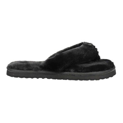 Puma Fluff Flip Flop Womens Black Casual Slippers 38493801