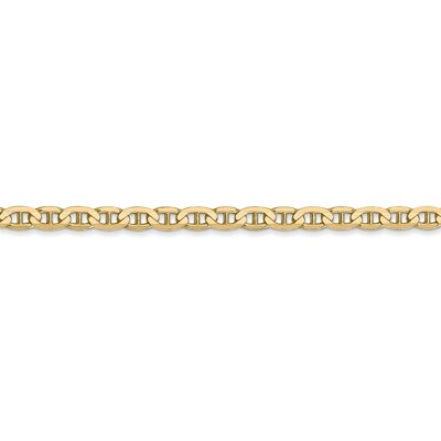 Pre-owned Superdealsforeverything Real 14kt Yellow Gold 3mm Concave Anchor Chain; 18 Inch; Lobster Clasp