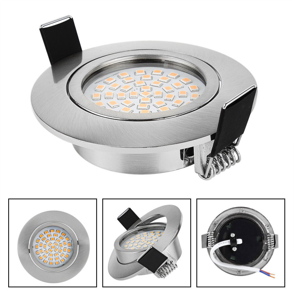 6 LED Einbaustrahler dimmbar 230V Bad IP44 Einbauleuchten ...