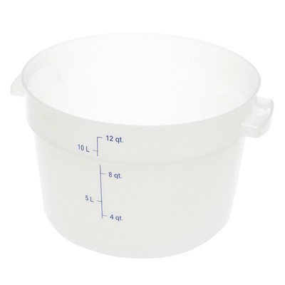 Carlisle StorPlus  Round Food Storage Container, 12 Qt - 12 33/100''Dia x 8