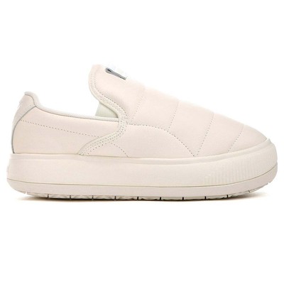 

Женские белые кроссовки Puma Suede Mayu Leather Slip On, повседневная обувь 38443002, Белый, Puma Suede Mayu Leather Slip On