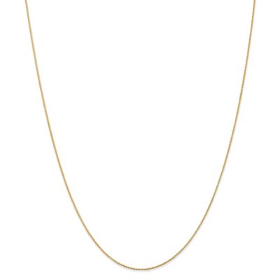 Pre-owned Superdealsforeverything Real 14kt Yellow Gold .8mm Round D/c Wheat Chain; 24 Inch