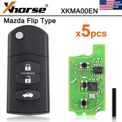 Xhorse Wire Remote Key for Mazda Flip 3 Buttons XKMA00EN Work for VVDI KEY TOOL