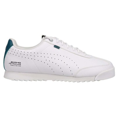 

Puma MercedesAmg Petronas F1 X Roma Lace Up Мужские белые кроссовки Повседневная обувь 30, Белый, Puma MercedesAmg Petronas F1 X Roma Lace Up