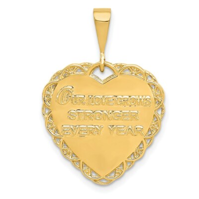Pre-owned Skyjewelers Real 14kt Yellow Gold Reversible 25th Anniversary Charm