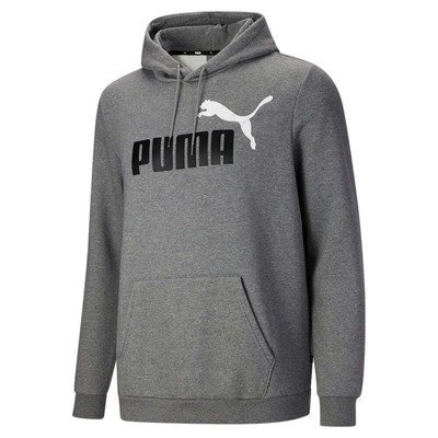 

Puma Essentials Logo Pullover Hoodie Big Tall Мужская серая повседневная верхняя одежда 846850, Grey