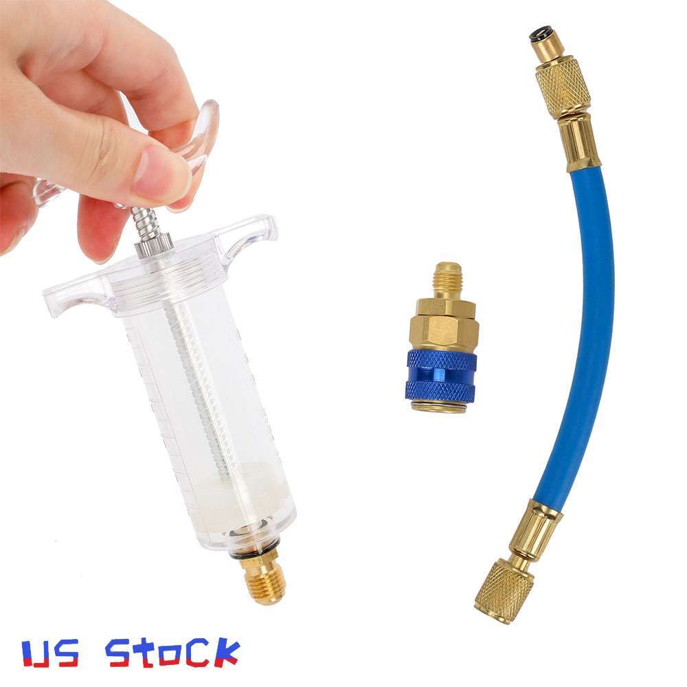 And Dye Injector With R-134a Snap Quick Coupler 1/4" Sae Connector
