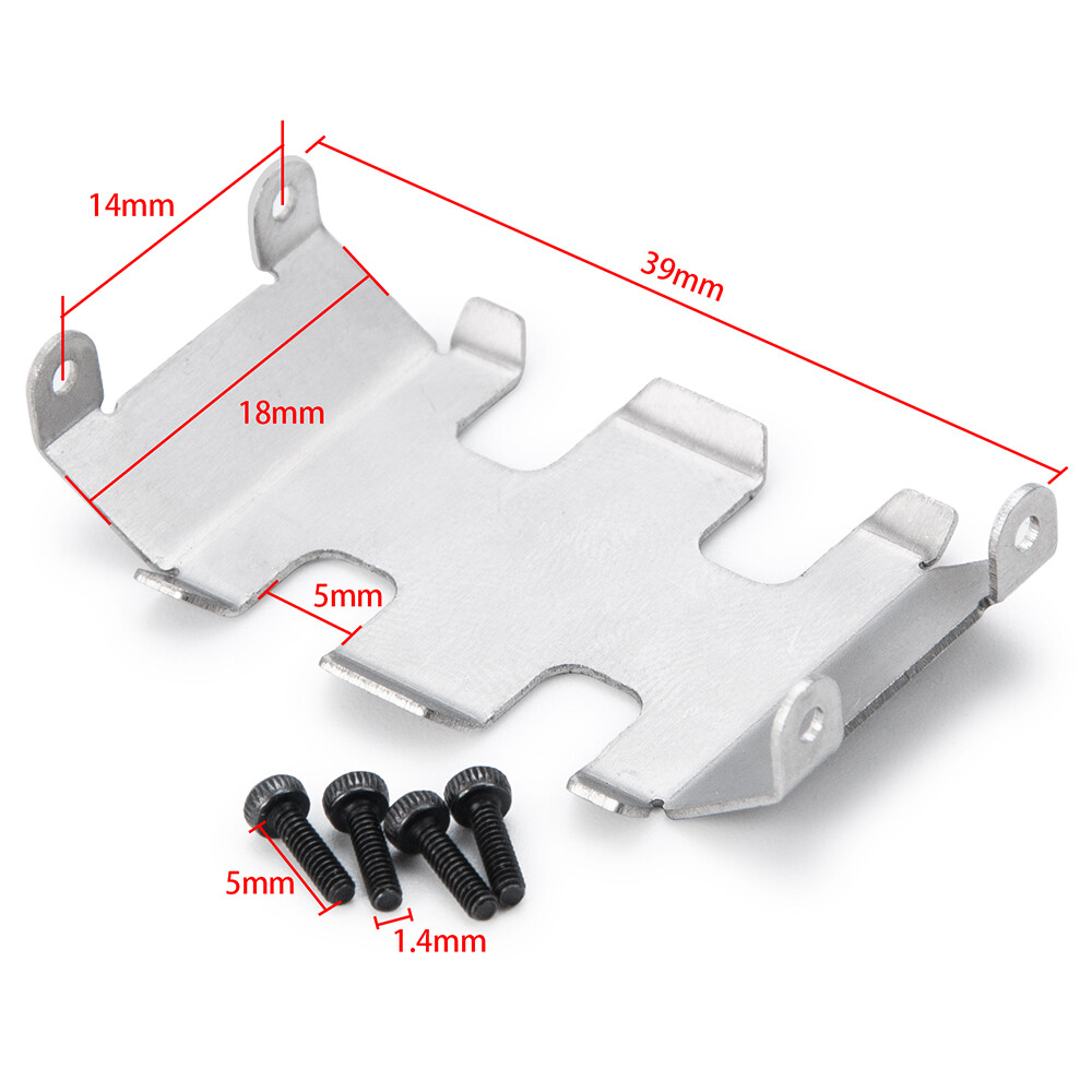 Stainless Steel Chassis Armor Guard Skid Plate For SCX24 1/24 RC Car Part
