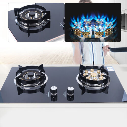 Gas Cooktop Stove Top 2 Burners Built-in Natural Gas Cooker 