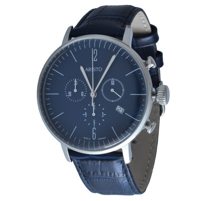 Pre-owned Aristo Bauhaus Men's Chronograph Model 4h153 Swiss Ronda Timepiece 5atm