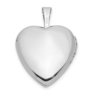 Pre-owned Superdealsforeverything Real 14kt White Gold 16mm Floral Heart Locket
