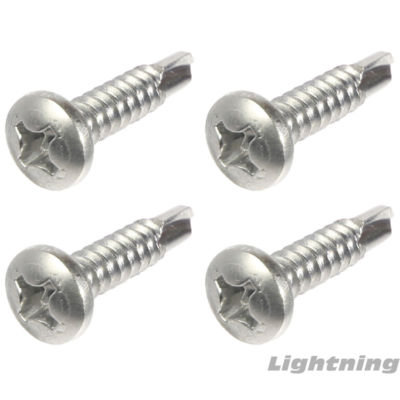Self Drill Tek Screws Phillips Pan head Stainless Steel #10 x 2'' Qty 25