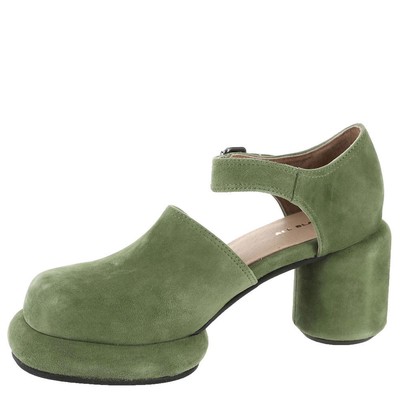 Pre-owned All Black Mod Jane Women's Pump In Green