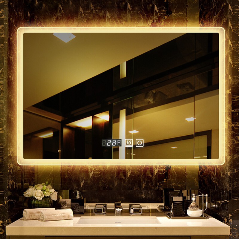 Badspiegel mit LED Beleuchtung Touch Wandspiegel Badezimmerspiegel