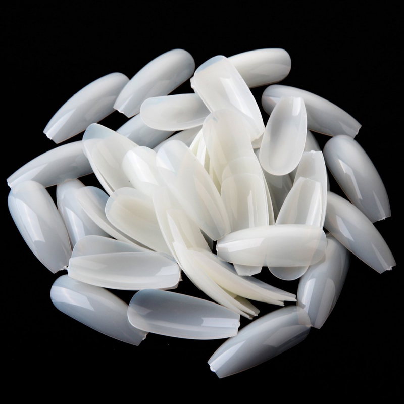 makartt 500pcs coffin nails natural ballerina nail tips full