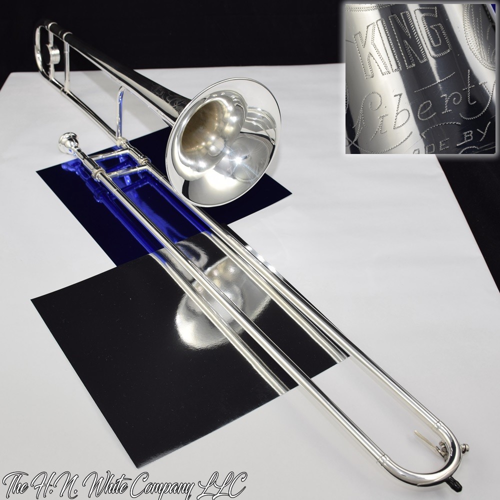 Vintage King H. N. White 2B Liberty Trombone Silver Plate