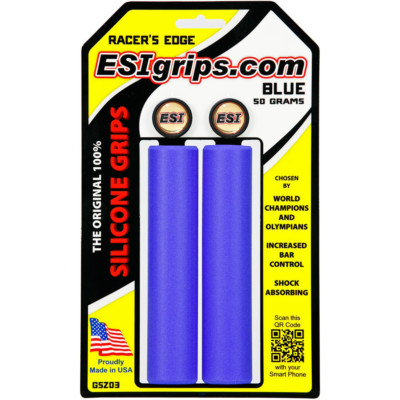 ESI Racer's Edge Silicone Push On Grips MTB Mountain Bike XC Lightweight 50g New
