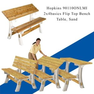 Sand 2x4 Basics 90152 Patio Table Flip Top Bench Tables Table Tops