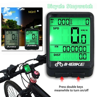 Kabellos Fahrradcomputer Tachometer LCD Funk Fahrrad Kilometerzähler Wasserdicht