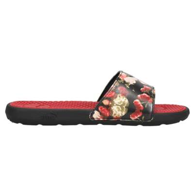 

Женские черные повседневные сандалии Puma Cool Cat Winter Floral Logo Slide 38951501, Черный, Puma Cool Cat Winter Floral Logo Slide