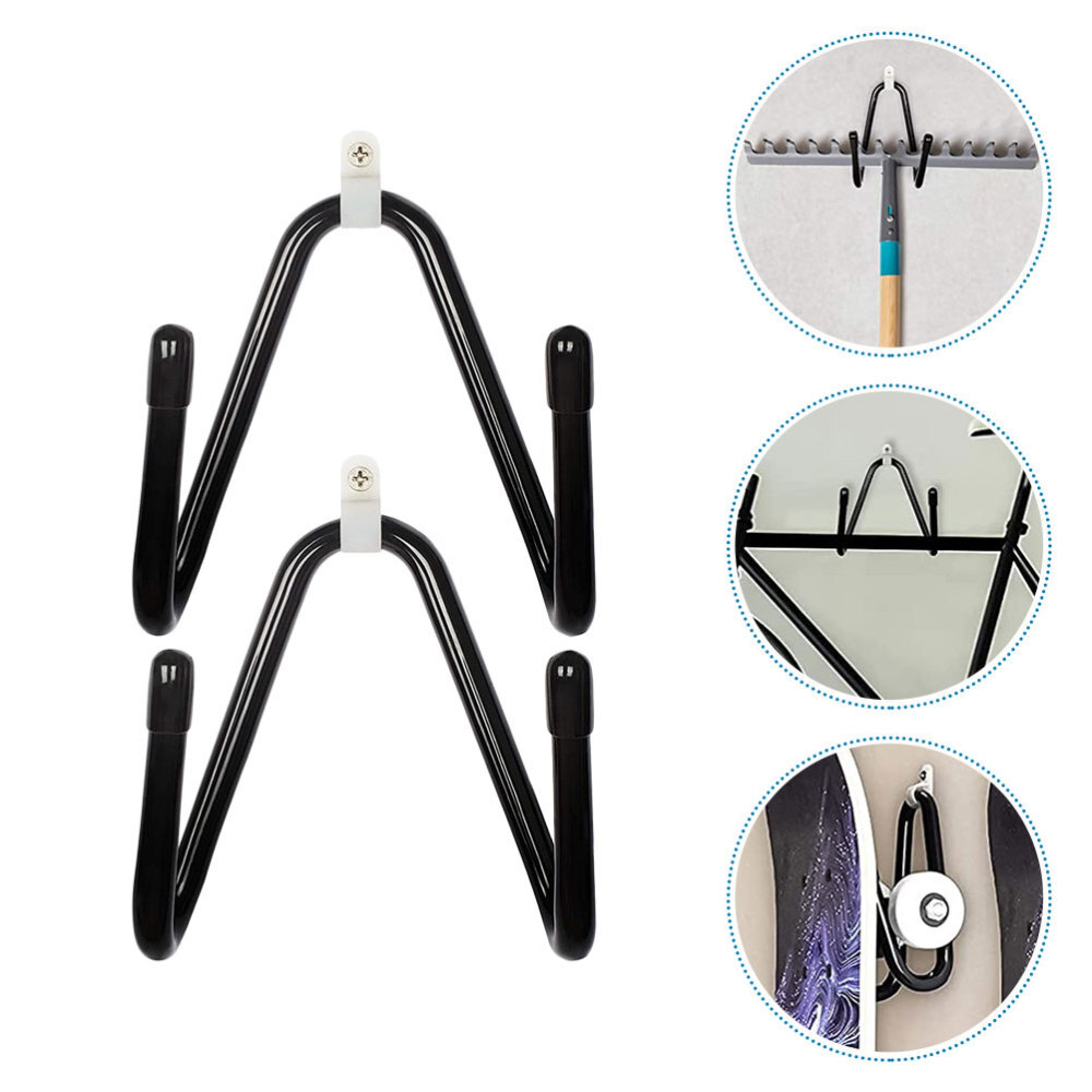Black Skateboard & Bike Wall Mount Rack - Adjustable Garage Storage Hook