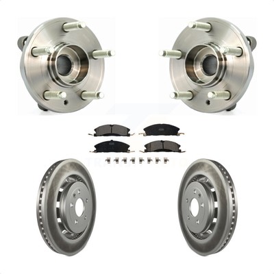 Front Hub Bearing Coat Brake Rotor Pads Kit For Ford Flex Taurus Lincoln MKT MKS