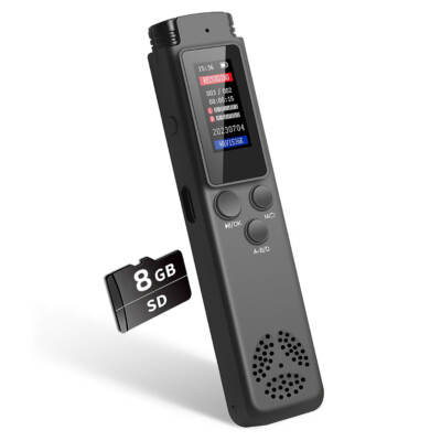 Rechargeable Audio Recorder Digital Voice Activated Sound Dictaphone MP3 Player