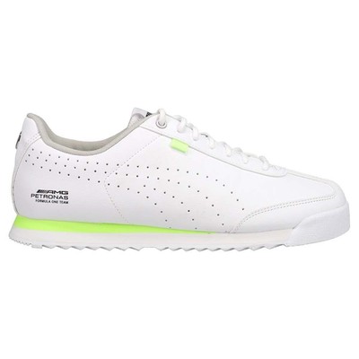 

Puma Mapf1 Roma Perforated Via Lace Up Mens White Sneakers Повседневная обувь 3072460, Белый, Puma Mapf1 Roma Perforated Via Lace Up