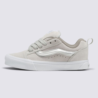 New Vans Knu Skool Metallic Silver Silver/True White Sneakers Low-Top Shoes 2023