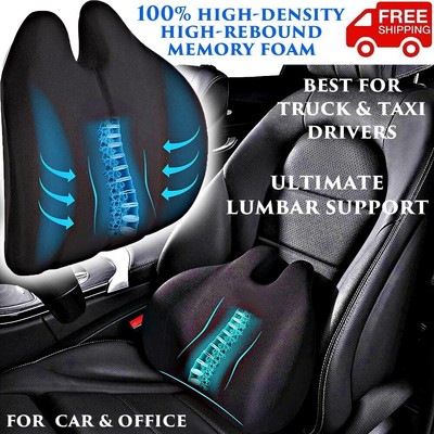 BEST LUMBAR SUPPORT PILLOW MEMORY FOAM CUSHION FOR TRUCK & TAXI DRIVERS OFFICE