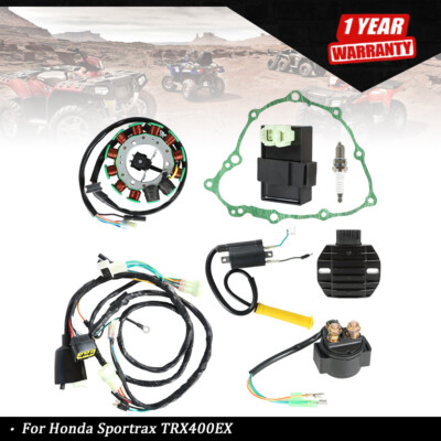 Wire Harness Ignition Coil CDI Stator Gasket For Honda 400EX TRX400EX 1999-2004