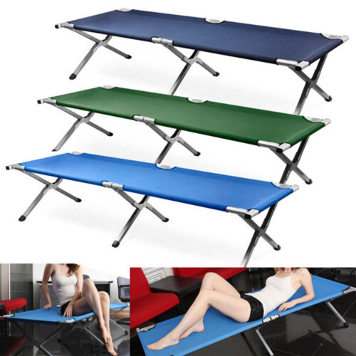 Oversized Camping Cot Military Folding Sleeping Bed with Car