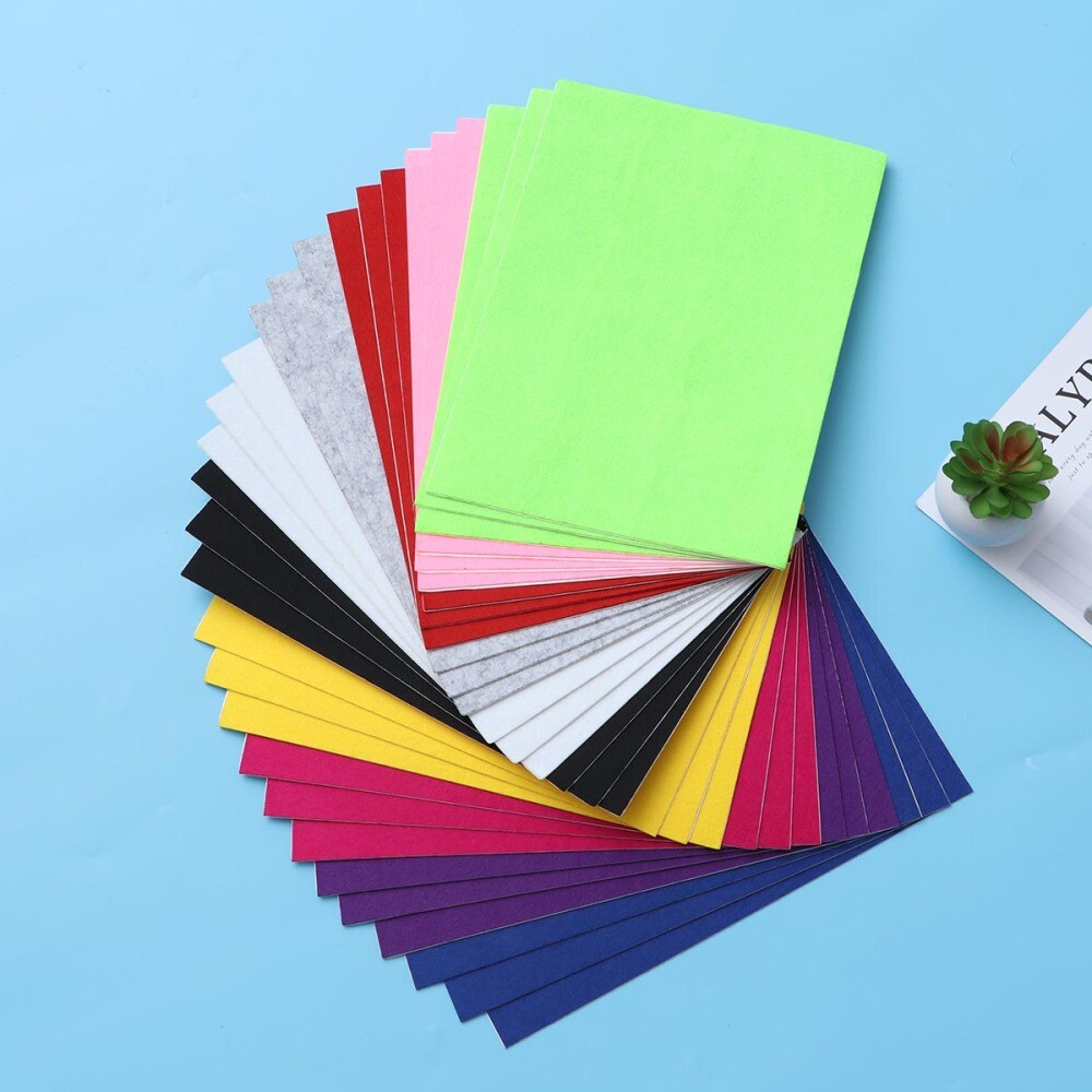 15 Pcs Adhesive Back Felt Sheets Fabric Sticky Back Sheets Self