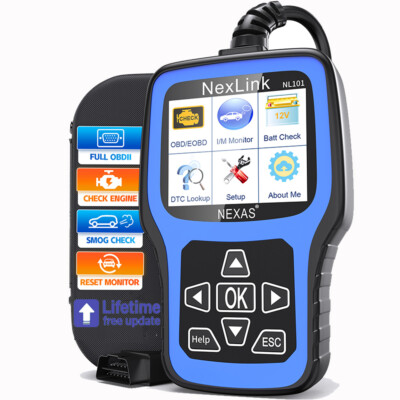 NEXAS NL101 Check Car Engine Light OBD2 Scanner Battery Tester Diagnostic Tool