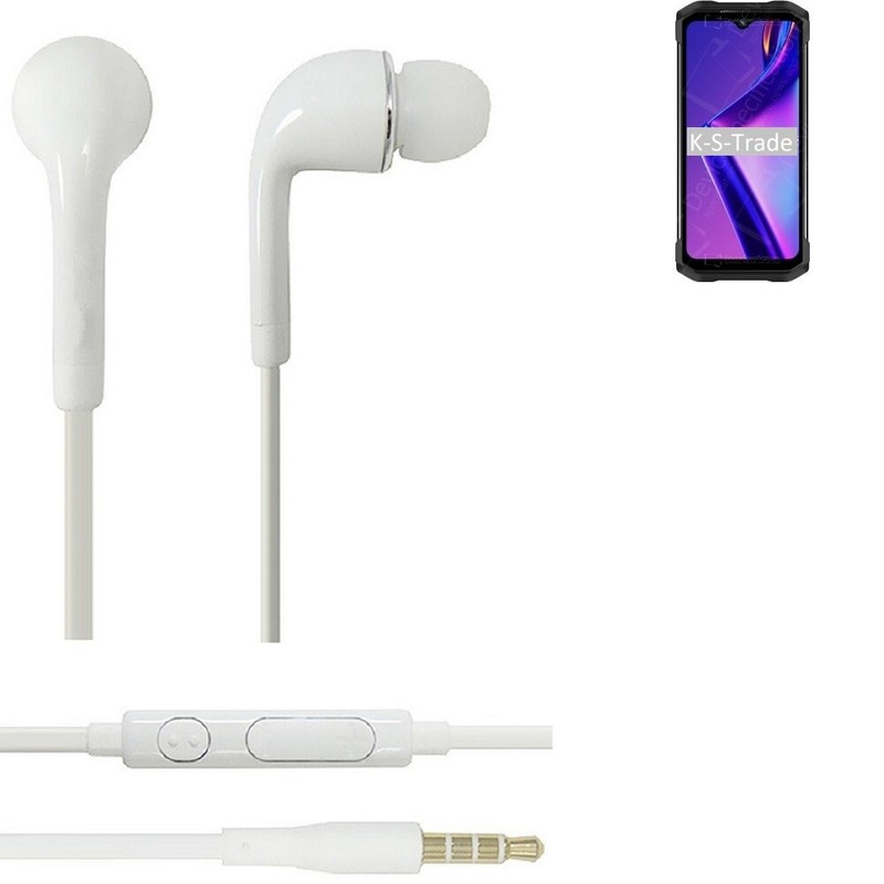 Earphones Pour Doogee S98 Pro In Ear Headset Stereo Blanc